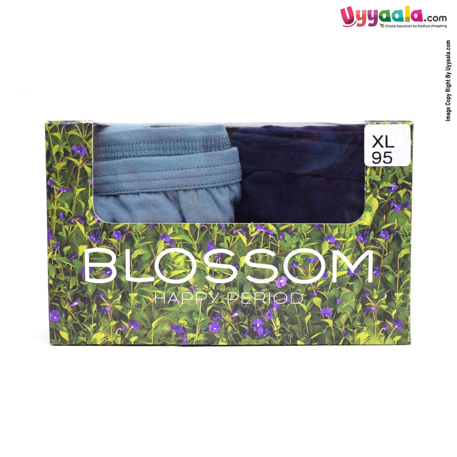 BLOSSOM Happy Period Maternity Mother Panty XL(95CM) Gray / Navy Blue Combo Pack