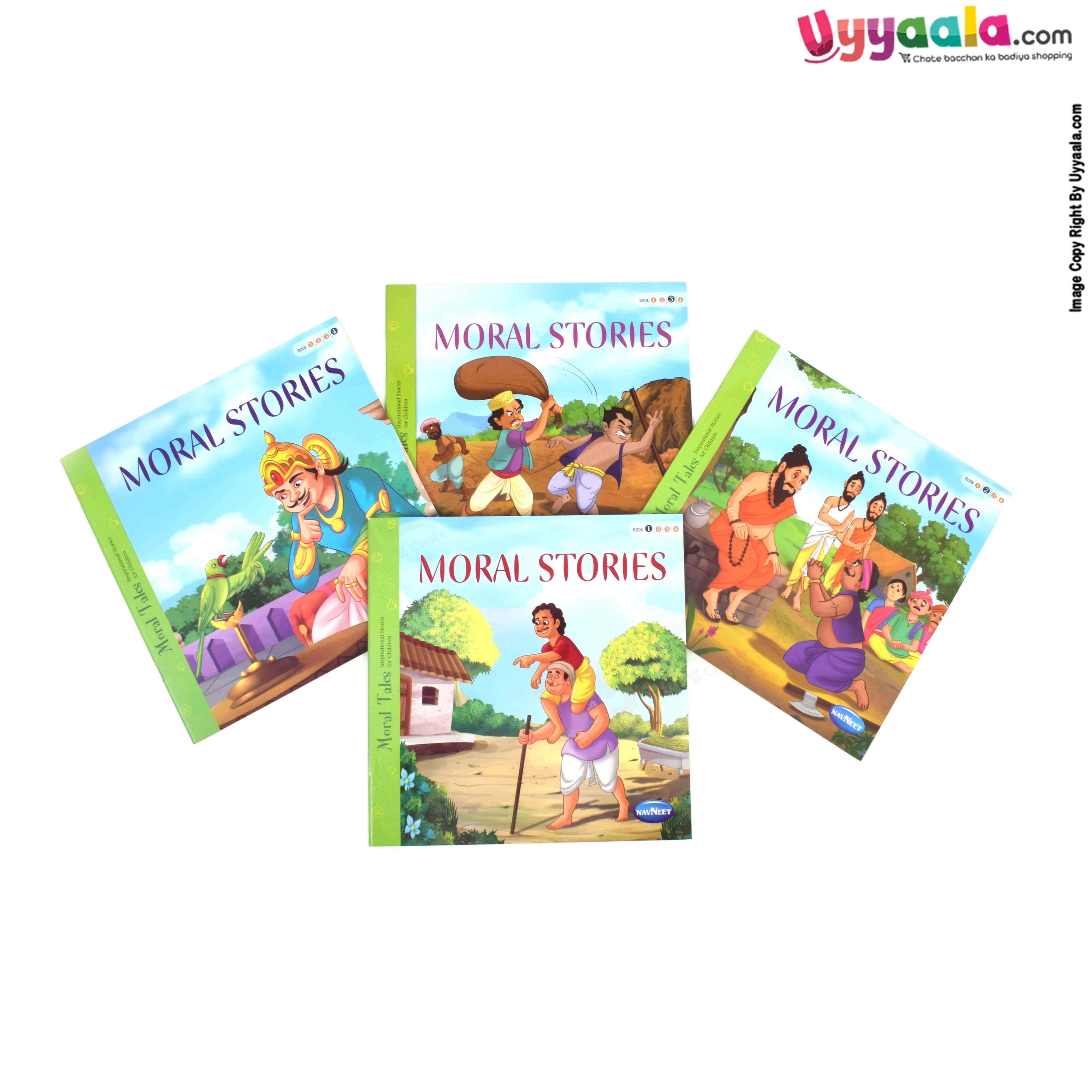 NAVNEET moral tales inspirational stories for children, moral stories pack of 4 -4 volumes