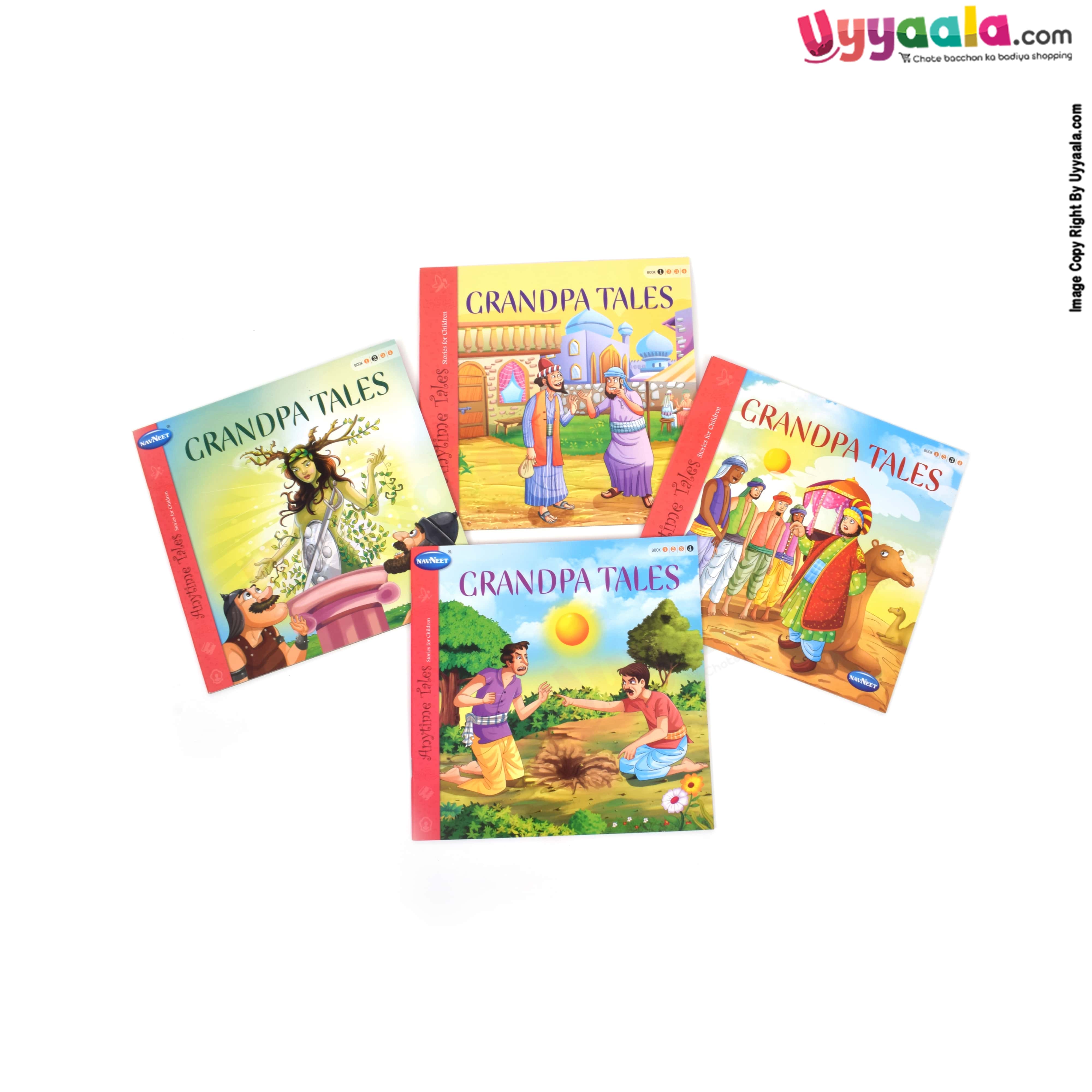 NAVNEET any time tales stories for children, grandpa tales Pack of 4 - 4 Volumes