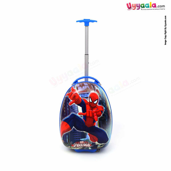 Travel Trolley Bag for Kids with Marvel Ultimate Spider Man Print 17 Inches Blue