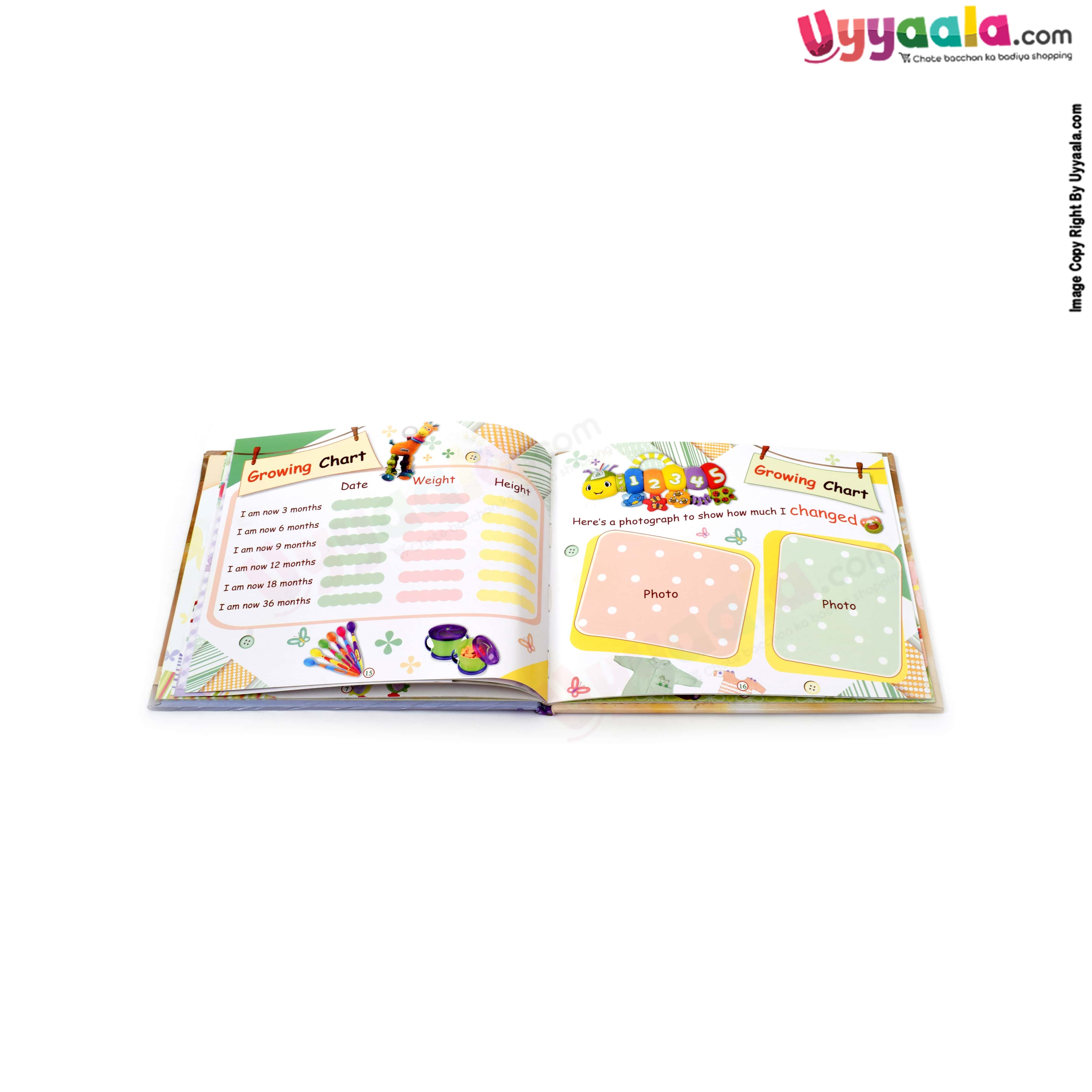 BABY record and memories book for new born baby