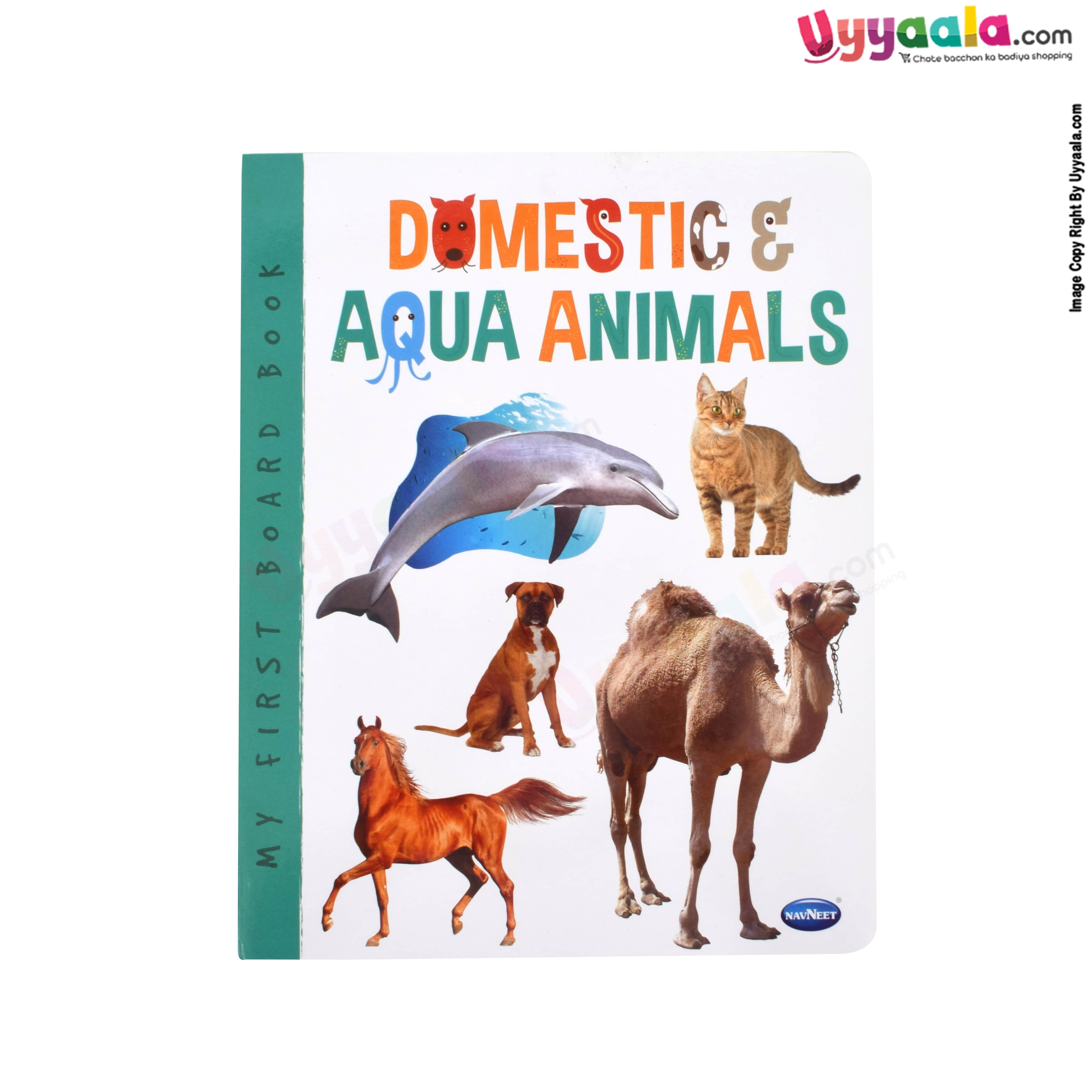 NAVNEET my first board book domestic & aqua animals - 2+ years