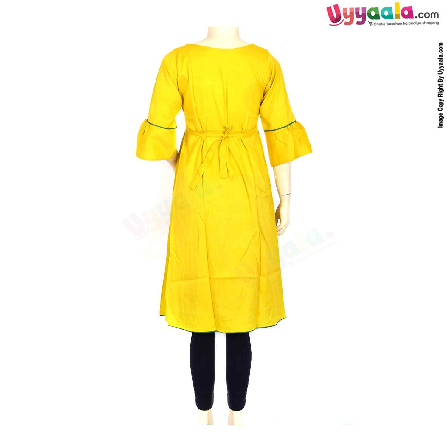 CEE 18 cotton kurti for mother, Yellow