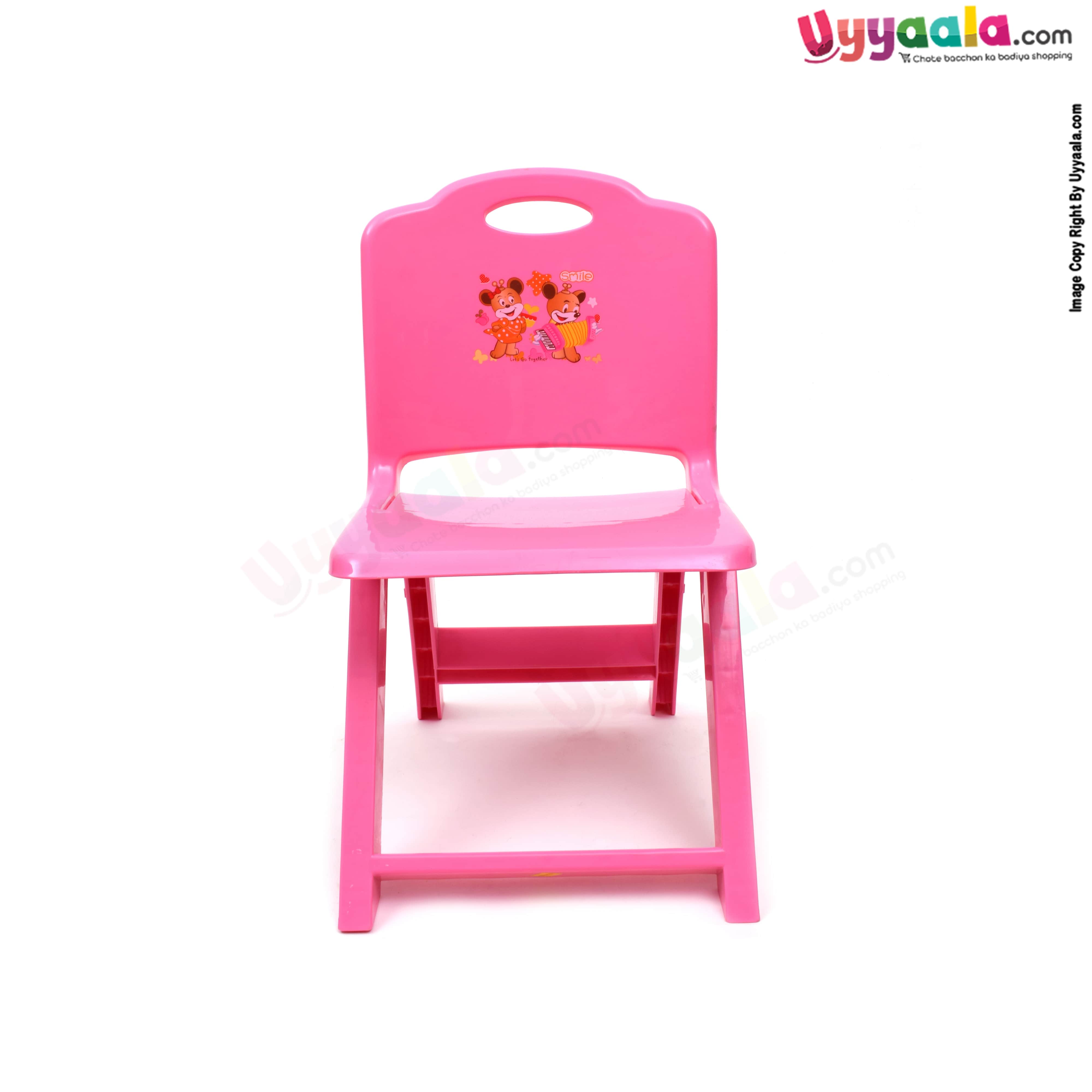 SMILE folding chair for kids micky mouse print - Pink