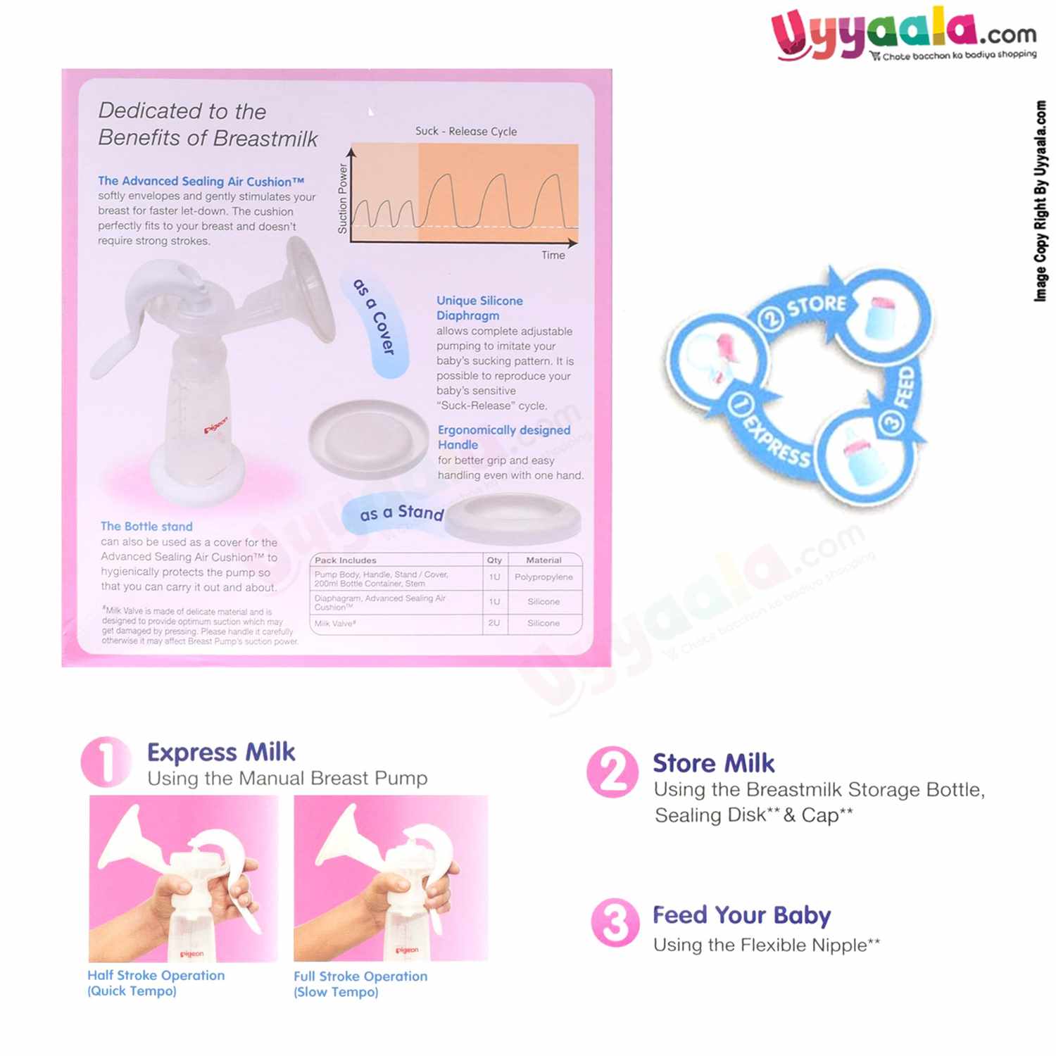 PIGEON Manual Breast Pump Basic Edition