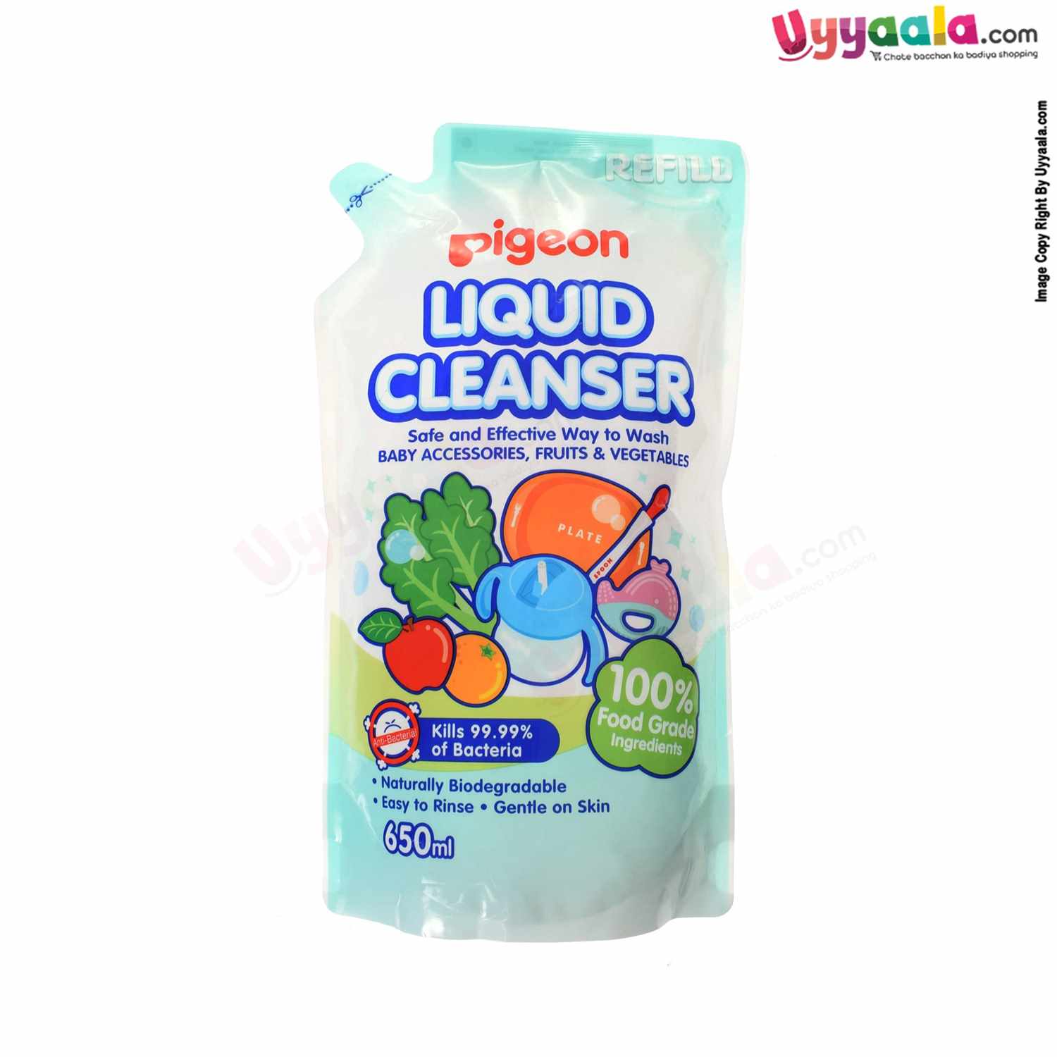 PIGEON Liquid Cleanser Anti-Bacterial Refill Pack - 650ml