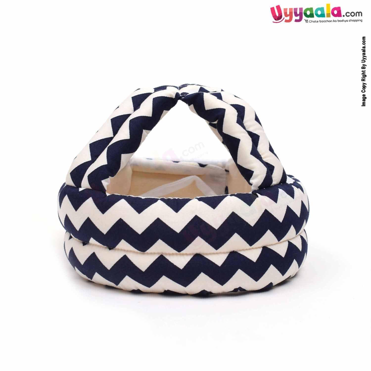Baby Safety Helmet for Bump - Free Protection and 100% Cotton Zig Zag Print,12- 36m Age