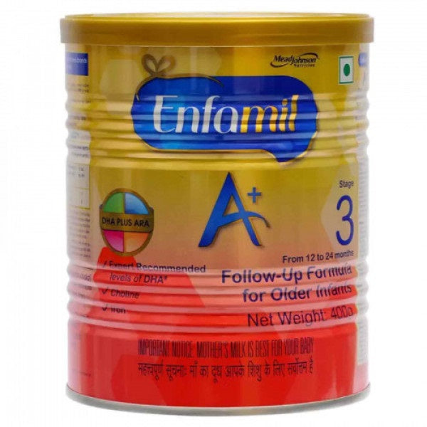 Buy Enfamil A+ Follow Up Baby Milk Formula, Stage 3 - 400gms Online in India at uyyaala.com