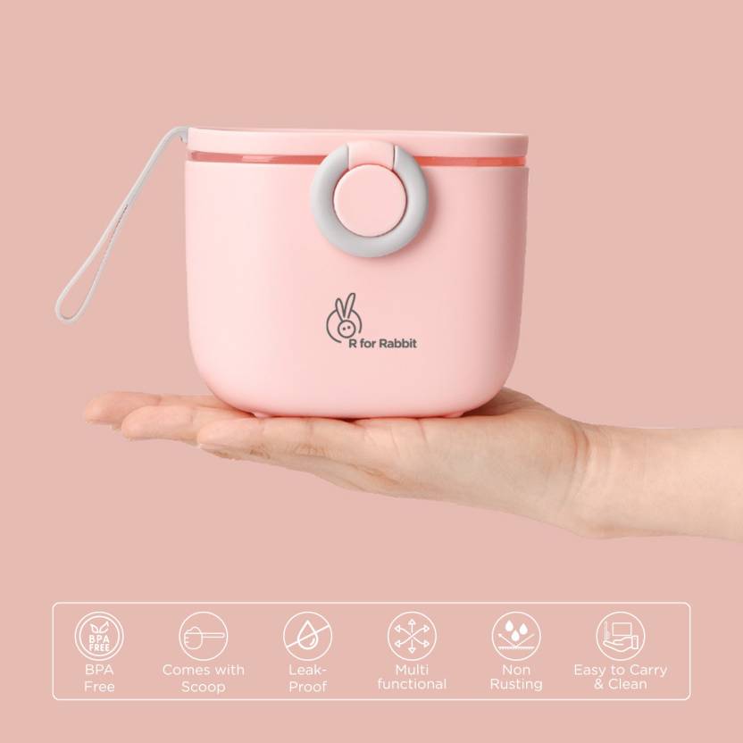 R FOR RABBIT First Feed Box (Feeding Bowl) For Babies - Pink, 0m+