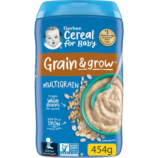 Buy Gerber Grain & Grow Multigrain Cereals for Babies - 454gms (Imported Tub Pack) Online in India at uyyaala.com