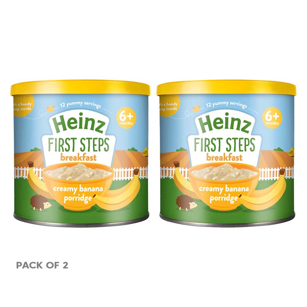 Heinz First Steps Creamy Banana Porridge for your Baby - 240g, 6+m, Pack of 2