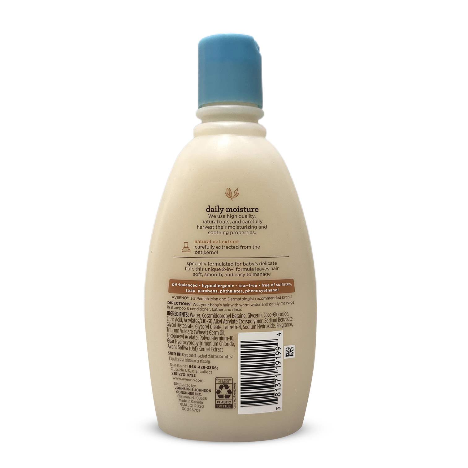 AVEENO BABY Daily moisture 2 in 1 shampoo and conditioner, natural oat extract - 354 ml