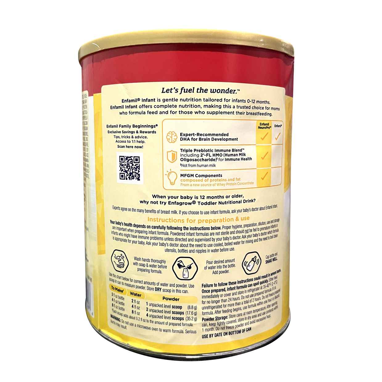 Enfamil Infant Formula Milk-Based Powder with Iron for Immune Support 0-12 Months - 834g