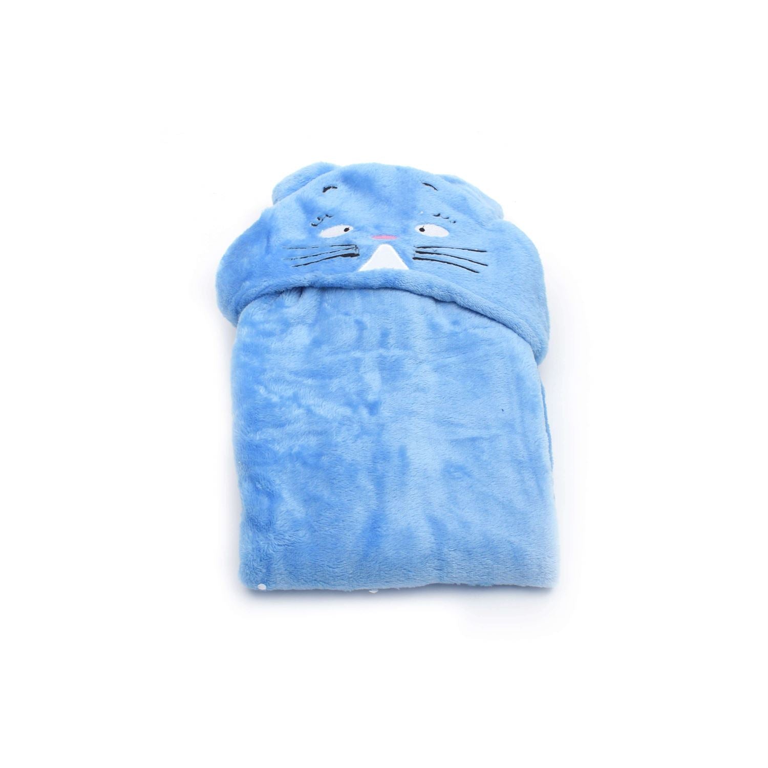 Just One You Hooded Fur Blanket Cat 0-24m Age, Blue