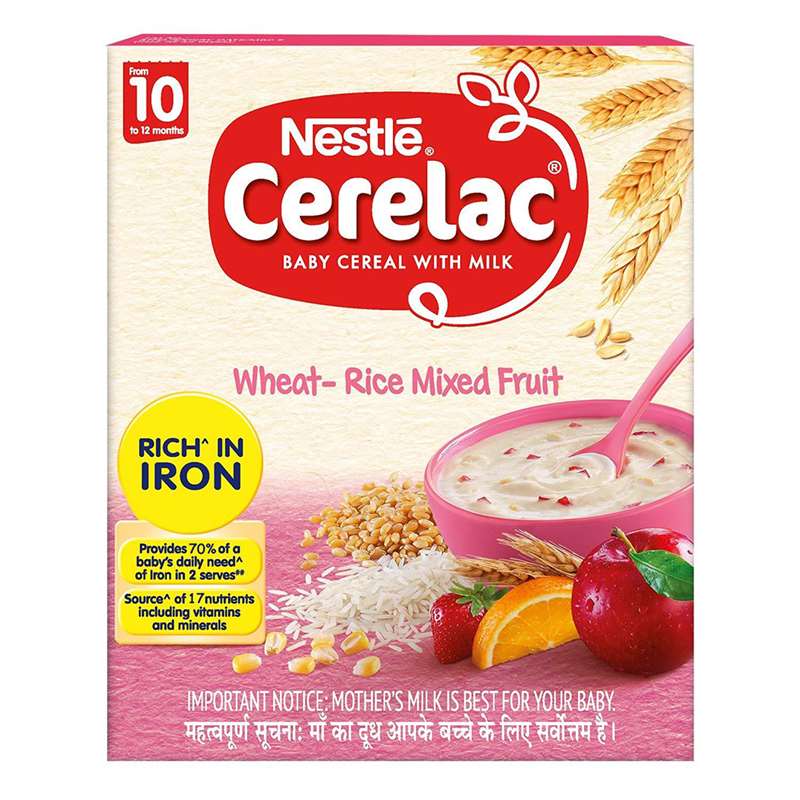 Buy Nestle Cerelac Baby Cereal with Milk, Wheat, Rice & Mixed Fruits - 300gms Online in India at uyyaala.com