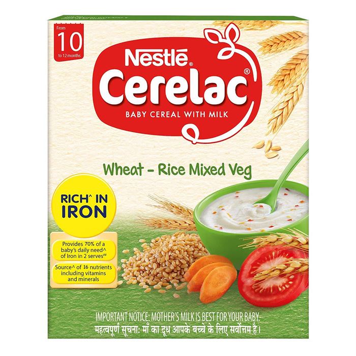 Buy Nestle Cerelac Baby Cereal with Milk, Wheat, Rice & Mixed Veg - 300gms Online in India at uyyaala.com