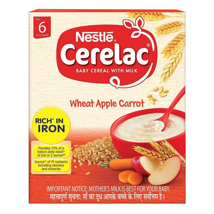 Buy Nestle Cerelac Baby Cereal with Milk, Wheat, Apple & Carrot - 300gms Online in India at uyyaala.com