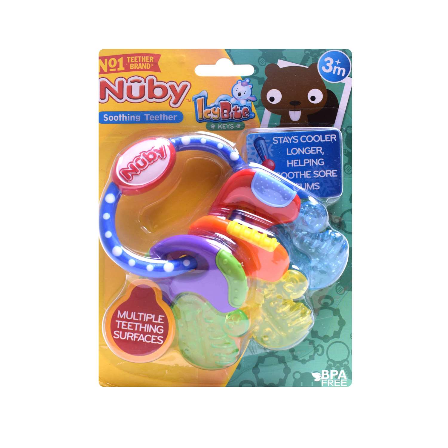 NUBY Soothing Teether Icy Bite Keys - 3+m