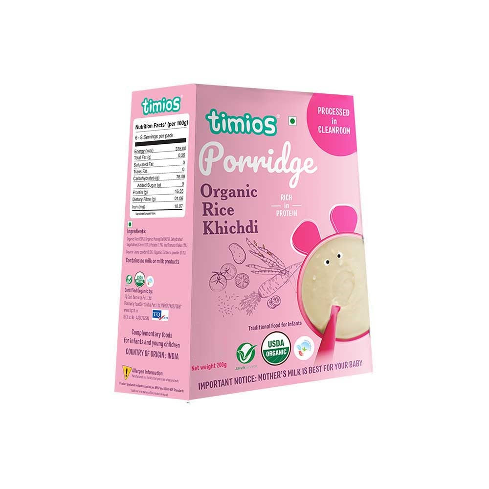 Timios Organic Rice Khichdi Porridge - 10 Months +