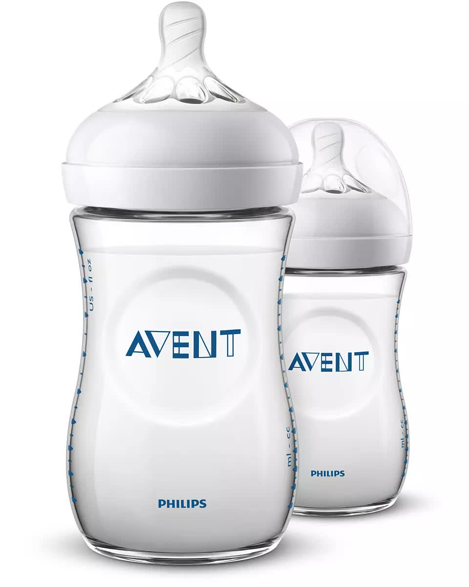 Philips Avent Natural Baby Bottle (Twin Pack) 260ml 1m+