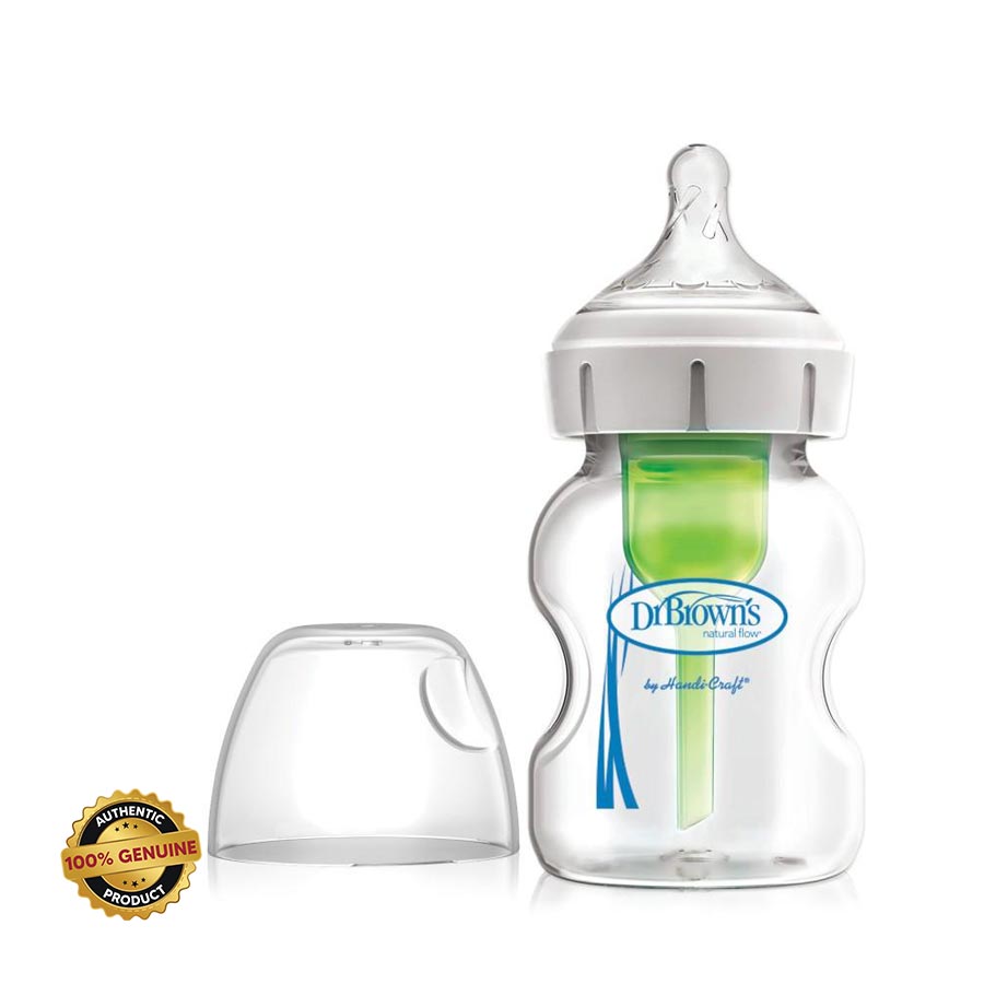 Dr Browns Glass feeding Bottle wide neck options+ anti colic 150ml, 0+months