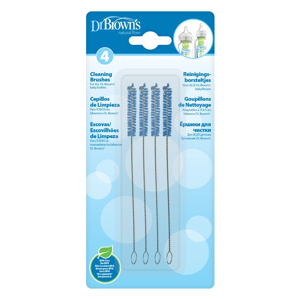 DR.Brown's Natural Flow Nipple & Vent Cleaning Brushes, 4 pcs