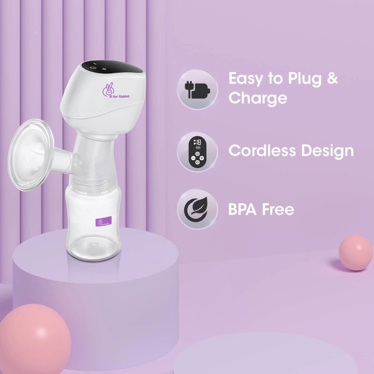 R FOR RABBIT Electric Breast Pump - First Feed Comfort Plus
