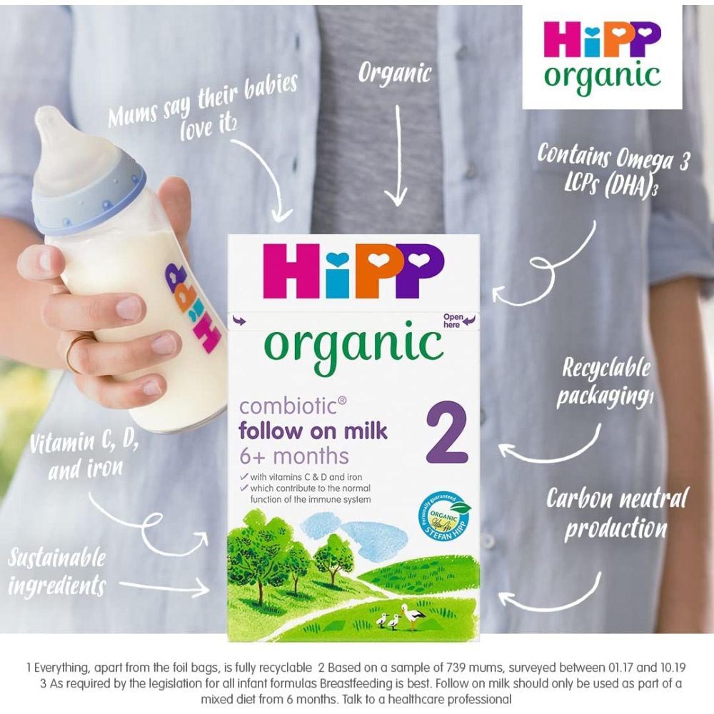HIPP Organic Combiotic Follow On Milk Formula Stage 2 - 800g 6m+