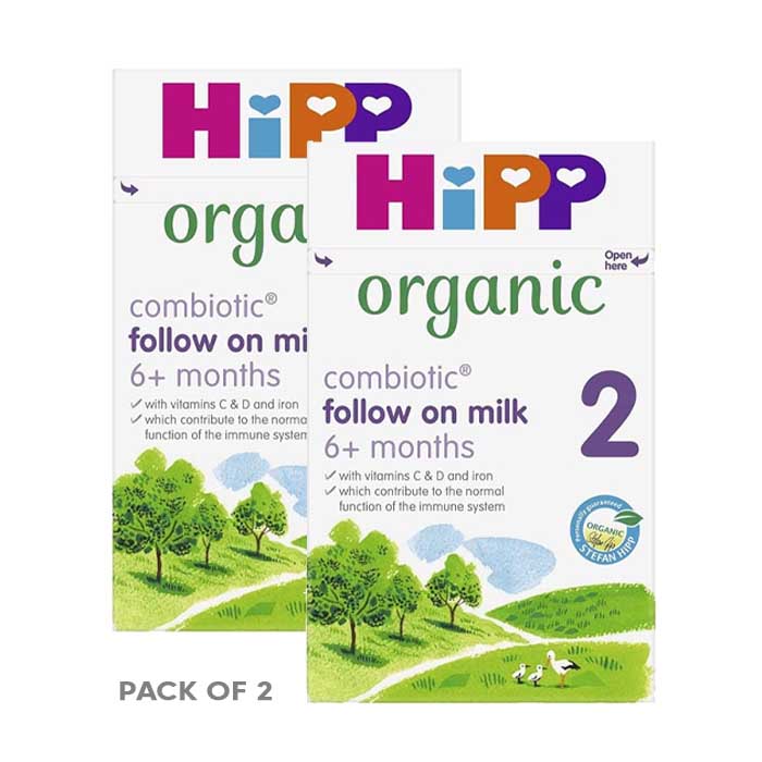 Hipp Organic Combiotic Follow On Milk Formula Stage 2 - 800g 6m+, Pack of 2
