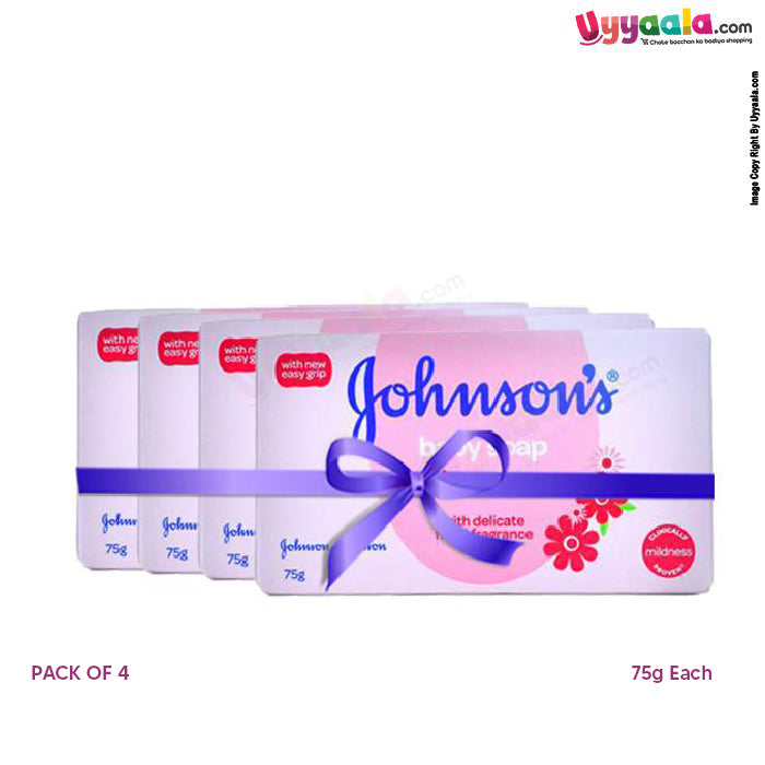 JOHNSONS Baby Soap Blossom's Floral Fragrance Pack of 4 (75g Each)