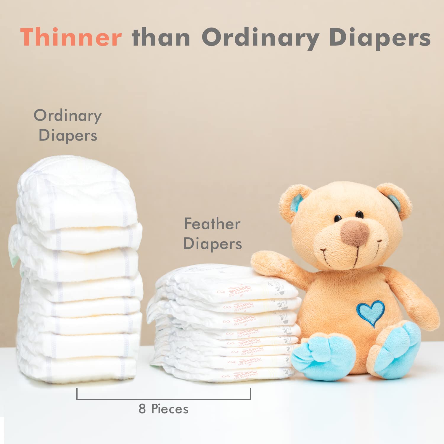 R for Rabbit Feather Diapers For Your Baby - Large (9-14kgs)