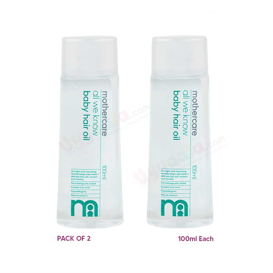 MOTHERCARE All We Know Baby Hair Oil Pack of 2 (100ml Each)