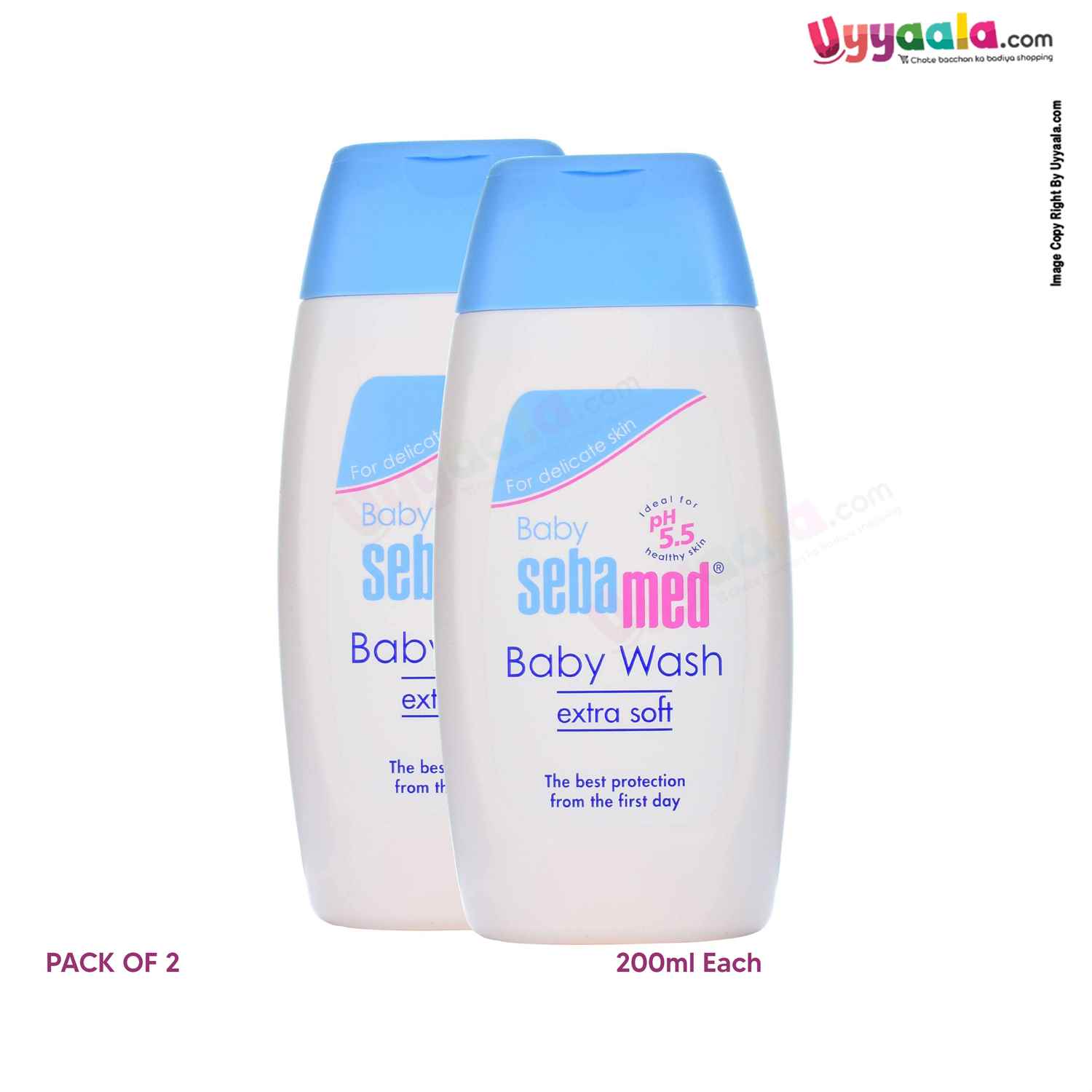 Sebamed Baby Wash Extra Soft, Pack of 2 (200 ml Each)