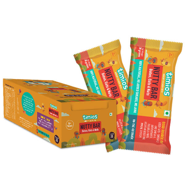 TIMIOS Nutty Bar 4+ Years Natural & Healthy Energy Bars