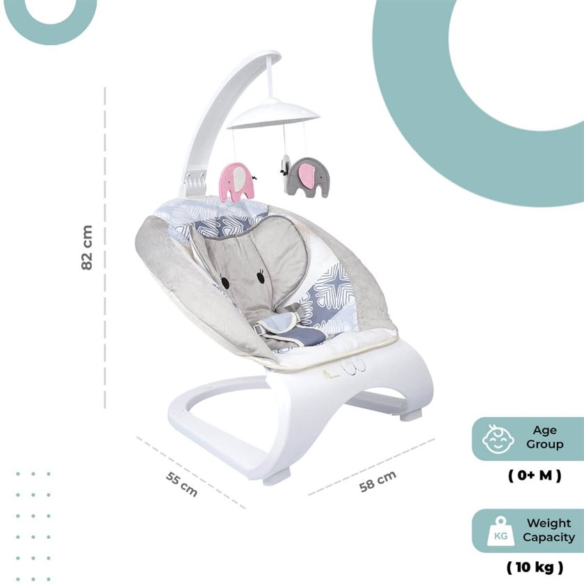 R for Rabbit Kidiphant Baby Bouncer for Babies - 0-2 Years Media 4 of 7