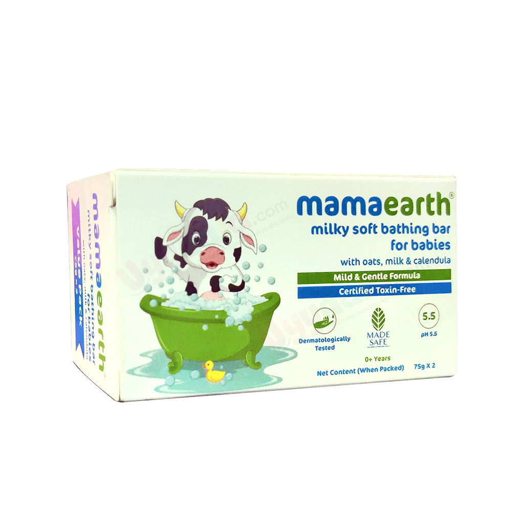 Mama Earth Baby Bathing Bar Pack of 2 - 75 gm each