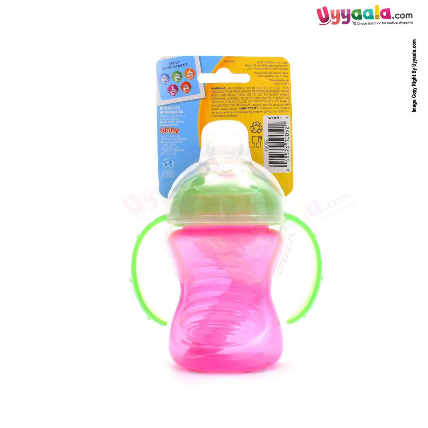 Nuby 1St Sipeez 'Grip n Sip' With Hygienic Cover Sipper Soft Flex Spout 240ml 4+m Age
